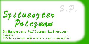 szilveszter polczman business card